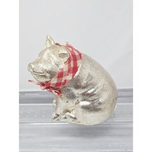Vtg‎ Reed & Barton Classic Piggy Coin Bank Silver plated PIG